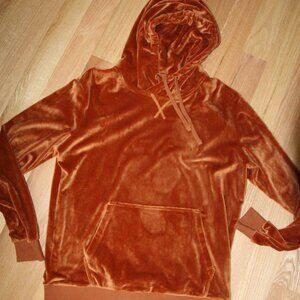 Russell Park Velour Classic Textured Sweatshirt Hoodie & Sweatpant SET; Large